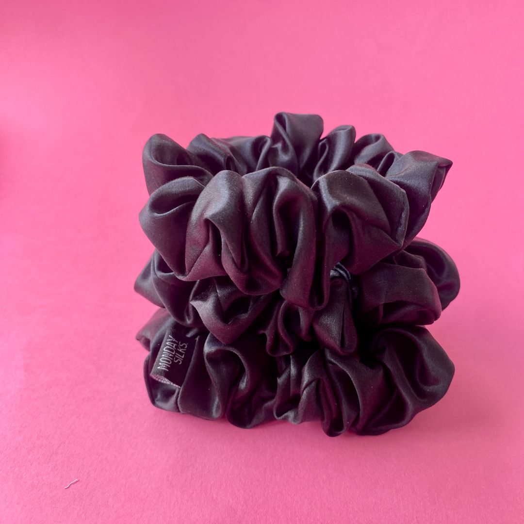 Monday_Silk_3_black_midi_scrunchies_NZ