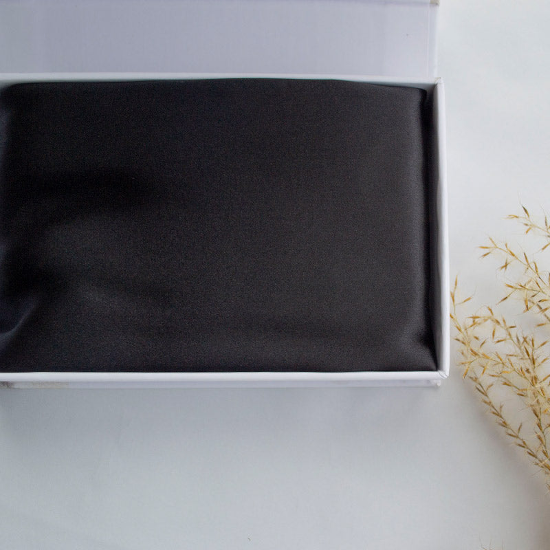 Black Silk Pillowcase - Std - Monday Silks